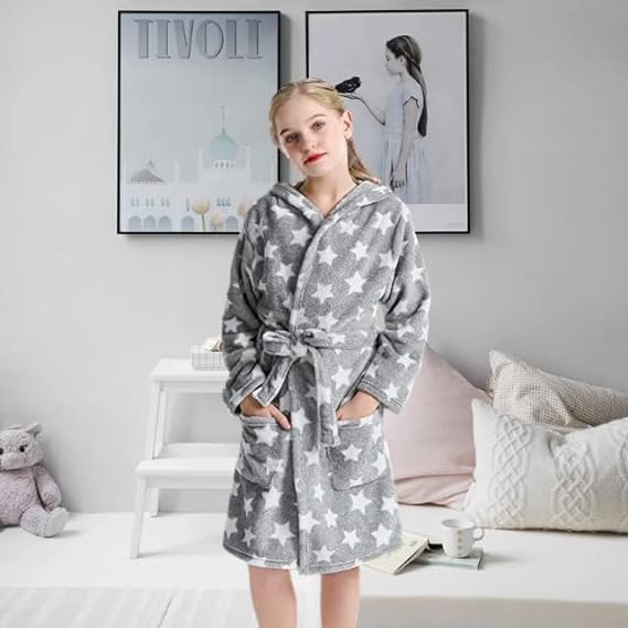 Girls Fleece Robe for Kids 3-14 Years - Image 5