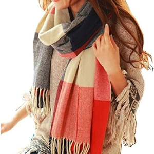 Womens Fashion Long Plaid Shawls Wraps Warm Scarf