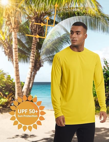 Men UV sunscreen yellow long sleeved clothes - Image 4
