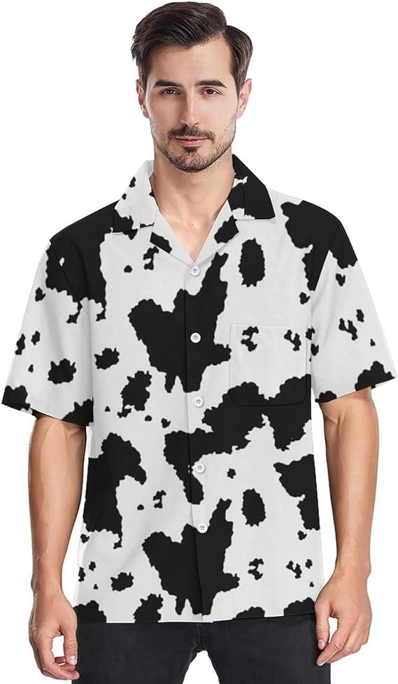 Mens Button Funky Short Sleeve Casual Hawaiian Beach Shirt - Image 3