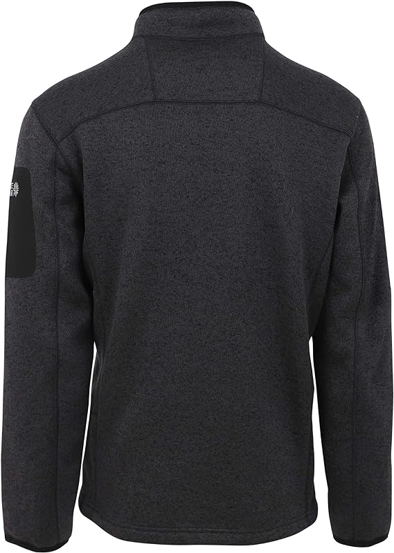 High collar men warm gray black coat - Image 3