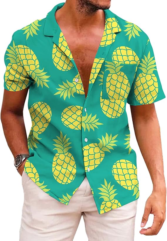 Hawaiian Shirt for Men Palm Beach Tropical Vacation Shirts