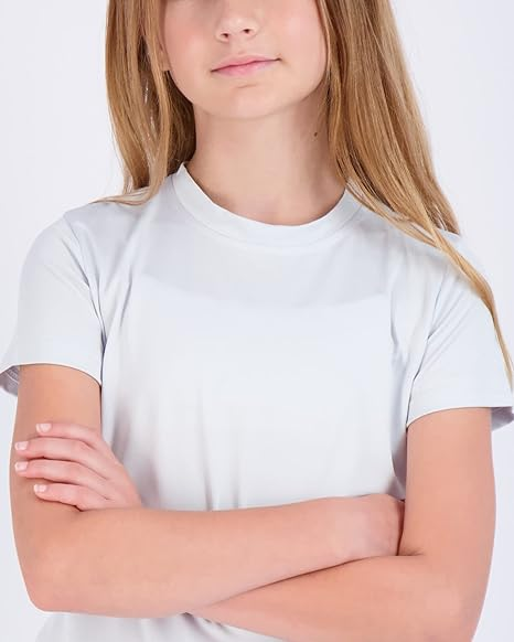 4 Pack: Girls Short Sleeve Crew Neck Active T-Shirt - Image 4