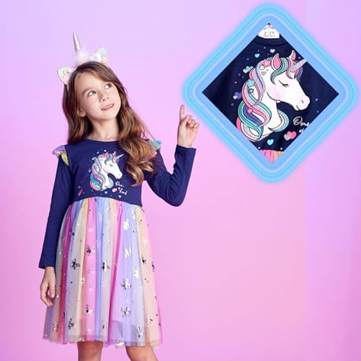 Girls Dresses Winter Long Sleeve Party Gifts for 3-7 Years - Image 3