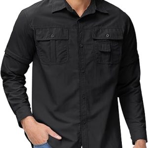 Men Breathable Quick Dry UV Protection Solid Sleeve Shirt