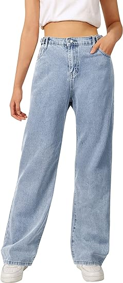 Girls Casual Wide Leg Jeans, 4-14 Years - Image 6