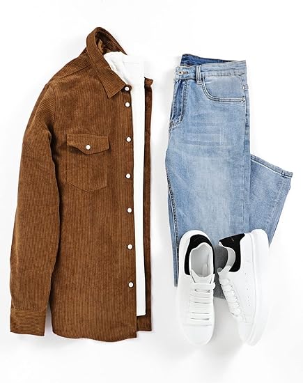 Button Down Shirts Casual Long Sleeve Jacket - Image 3