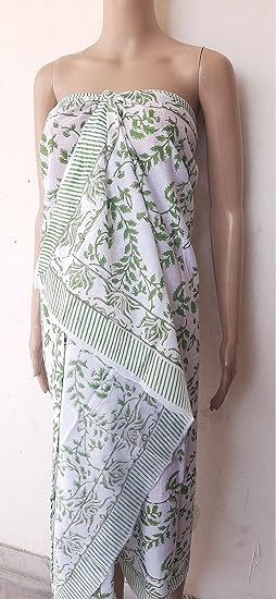 Women Cotton Floral Printed Sarong for Summer Beach Swimsuit - Image 2