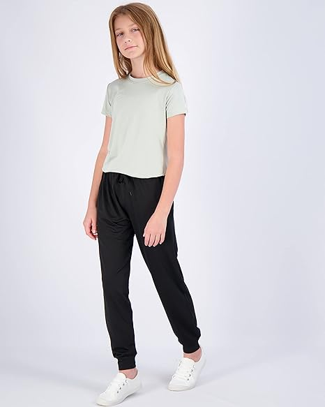 4 Pack: Girls Short Sleeve Crew Neck Active T-Shirt - Image 3