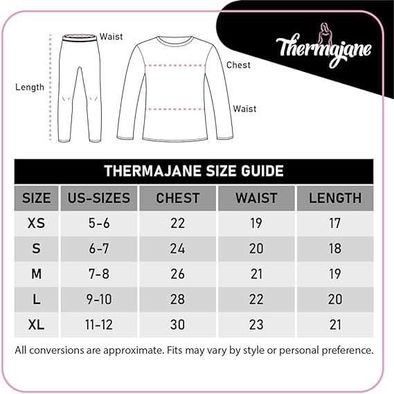 Thermal Underwear Set for Kids Winter Base Layer for Girls - Image 2
