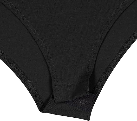 Long Sleeve Scoop Neck Body Suit-Breathable Cotton Stretch - Image 3