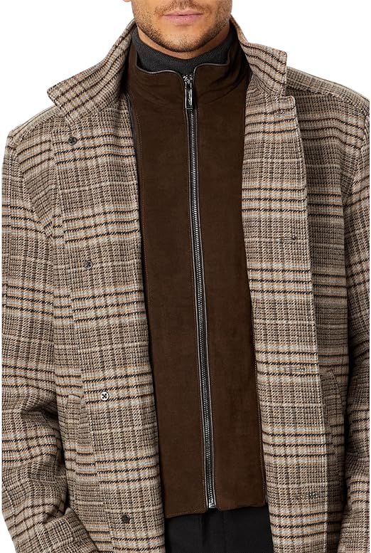 Brown Plaid Button jacket - Image 3